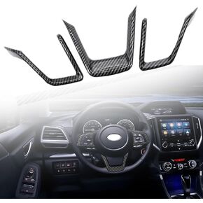 3PCS Steering Wheel Panel Frame Trim Cover for Subaru Forester Ascent SUV 2019-2024,for Impreza 2017-2024,for Legacy/Outback 2018-2024,for Crosstrek 2018-2024 (Orange)