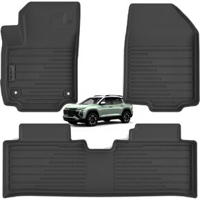 Floor Liners & Cargo Liners & Backrest Mat for 2025 Chevy Equinox Fuel Version (Non EV),TPE All Weather Protection Car Floor Mats with Trunk Mat Covering The Backrest