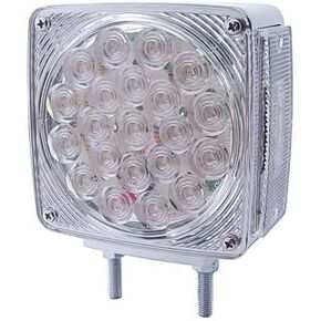 United Pacific 38712 Double Face Turn Signal Light, 45 LED Double Stud, Amber LED/Clear Lens