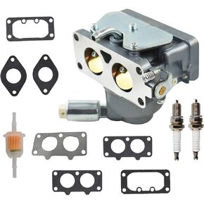 MIA10632 Carburetor Kit Replacement for John Deere L120 LA130 LA135 LA140 LA145 LA150 Lawn Tractor for 20-25Hp Engine
