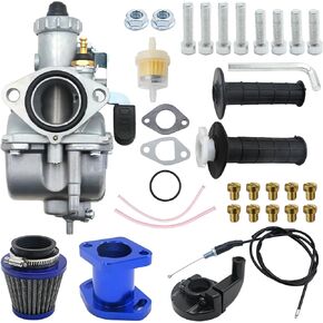 VM22 Carburetor, Replacement for Predator 212CC 196cc with MB165 MB200 Air Filter Kit and Cable Accelerator Throttle Control Handle, Blue Air Filter