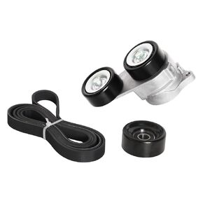 Complete Serpentine Belt Tensioner Idler Pully Drive Component Kit Fit for Honda, for Acura # 04317RCA305, 419-628, 6PK2135, ‎90K-38332