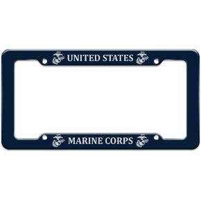 GRAPHICS & MORE United States Marine Corps USMC White Blue Logo Officially Licensed License Plate Tag Frame