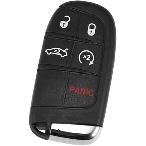 Keyless Entry Remote for Chrysler 300 2019-2022 433Mhz M3M-40821302, 68155687AB 5 Button Reusable | Control Replacement Car Key Fob 1 Pcs for Chrysler 200 2015-2017