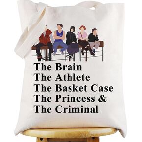 WZMPA Breakfast Movie Tote Bag Club Movie Fans Gift Brain & Athlete & Basket Case & Princess & Criminal Tote Bag