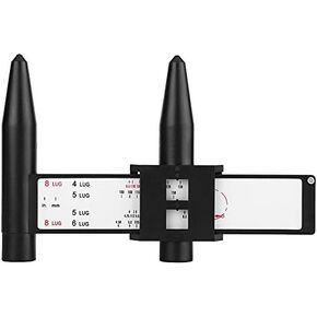 KIMISS PCD Gauge, Wheel/Rim Bolt Pattern Measuring Tool, PCD Ruler, Sliding Caliper for 4 5 6 8 Holes Lug Wheel Rim Gauge