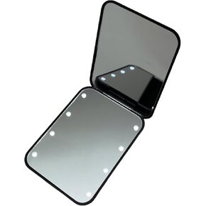 Portable Compact LED Lighted Makeup Mirror for On The Go Use (Mint Green)
