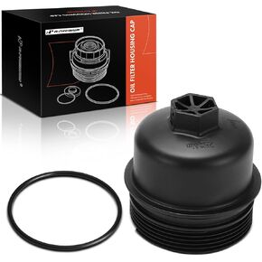 A-Premium Oil Filter Housing Cap Assembly Compatible with Ford Escape 2008-2017, Focus 2004-2012, Transit 2007-2014