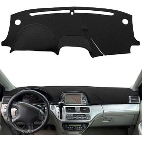 Dash Cover Mat Custom Fit for Honda Odyssey 2005-2010 with Cutout for Speakers Airbag and Light Sensor,Dashboard Pad Cap Carpet Protector K224 (Black)