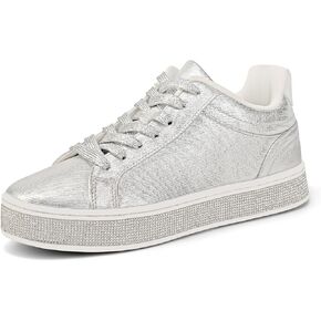 أحذية رياضية نسائية من GOSERCE مع بريق لامع من حجر الراين أحذية رياضية منصة أحذية تنس عصرية لطيفة مريحة كاجوال أنيقة لحفلات الزفاف والمشي والحفلات الموسيقية الخريف in Kuwait