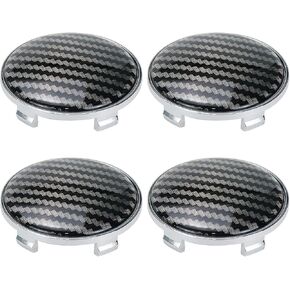 Modengzhe 68mm Wheel Rim Hub Center Covers Center Caps 67mm Lug to Lug Replacement Compatible with BMW Series Before 2016 if Applicable (Chrome Base & Thickened Carbon Fiber Sticker) - 4Pcs