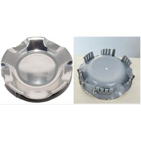 4PCS Polished Aluminum Cover Wheel Hub Center Caps Hubcap Cover Compatible with Chevrolet Silverado, Avalanche, Suburban, Tahoe 2007-2014 Replace#: 9595152(4PCS Silver)