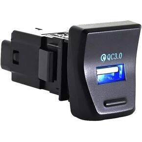 For Toyota RAV4 2020-2022 USB adapter QC 3.0 Charger Hub Center Console LED (USB Charger)