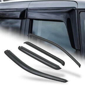 M-AUTO Outside Mount Window Visors Compatible with 99-04 Jeep Grand Cherokee, Tape-On Rain Guards Shields, 4 PCs