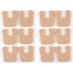 12pcs Blister Patch Bandages Self Adhesive Callus Stickers Toe Protectors Wool Corn Pads for Heel Blister Care Prevention Recovery