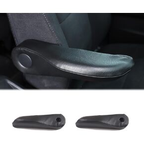 Car Front Seat Armrest Covers Compatible with Honda Pilot 2016-2022/Ridgeline 2017-2023/Passport 2019-2023,Black Leather Anti-Scratch Seat Armrest Protectors Cover