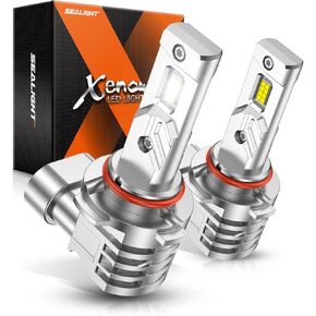 مصابيح ضباب SEALIGHT H10 9140 9145 LED باللون الأصفر، 16000LM 9140 H10 مصابيح ضباب LED، مصابيح ضباب فائقة السطوع 1000% LED، مصابيح ضباب كهرمانية 3000K، غير قطبية، حزمة من 2 in Kuwait