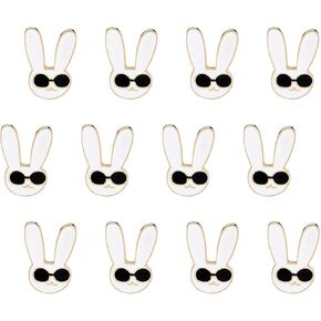 A Rabbit Wearing Sunglasses Brooch Lapel Pin Metal Enamel Delicate Brooch Pin Accessory for Backpack Clothes Hat Decoration Badges for Women Men Girls Kids Gift