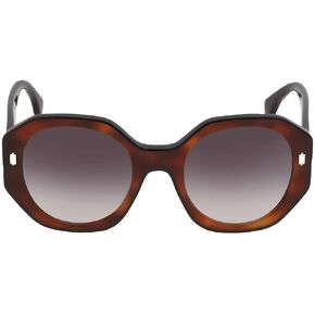 FENDI Gradient Smoke Geometric Ladies Sunglasses FE40045I 53B 54, Blonde Havana