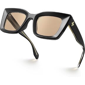 VISOONE Cat Eye Sunglasses Womens Oversized Square Vintage Retro Glasses Cute Trendy Fashion Accessories UV400 Shades Calida