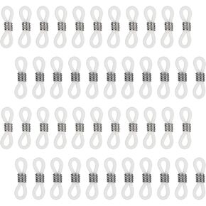 80 Pcs Anti Slip Rubber Connector Glasses Chain Rubber Loops Eyeglass Chain Ends Adjustable Rubber Spectacle End Eyeglass Chain Connector Eyeglasses Strap Accessories for Glasses Strap Holder strap