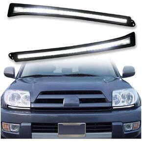 Switchback الأبيض / العنبر LED DRL الجانب الأمامي علامة المصباح العنبر فلاش متسلسل بدوره إشارة الضوء متوافق مع استبدال تويوتا 4Runner SUV 2006-2009