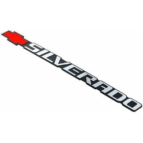 ملصق لاصق قوي ثلاثي الأبعاد لشارة السيارة مناسب لربطة عنق سيلفرادو 1999-2007 Chevy 1500 HD 2500 HD 3500 HD 15114063 (أحمر)