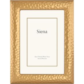 Siena Modern Hammered Silver Picture Frame, Tarnish Resistant Finish, Perfect Photo Frame for any End Table, Credenza, Shelf, or Nightstand, Silver, 5x7