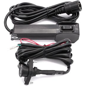 12V Winch Hand Controller Remote Kit with Ergonomic Grip and Control Socket for ATV UTV Winch