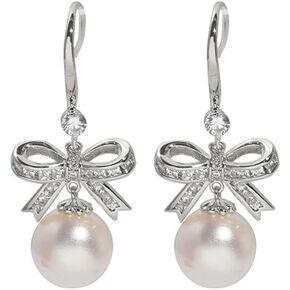 MIKAMU 14K Gold Pearl Earrings for Women CZ cubic zirconia Gold Plated trendy Pearl Earring for Women Jewelry