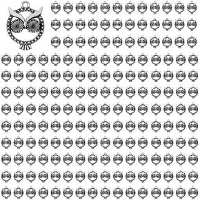 Ximimark 100 pcs 20x15mm Owl Ancient Silvery Creative Charms Handmade Jewelry DIY Accessories Fashion Necklace Earrings Bracelet Keychain Pendant