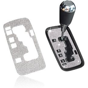 1 Pack Bling Gear Shift Box Frame Cover, Gear Shift Panel Trim Sticker, Bling Car Interior Accessories for Jeep Wrangler (Black)