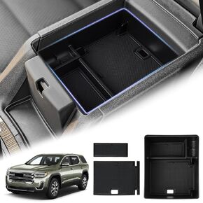 Center Console Organizer for GMC Acadia 2017-2023 Accessories Acadia SL SLE SLT Denali AT4 Armrest Insert Console Tray ABS Organizer Armrest Storage Box