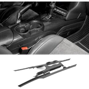 CheroCar Center Console Gear Shift Panel Trim Cover Interior Decoration for Ford 2015+,Carbon Fiber
