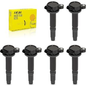 DEAL Pack of 6 New Ignition Coils Compatible With Escape Fusion Zephyr Tribute Mariner Milan 2.5L 3.0 L 4 V6 Replacement For UF486 IC566