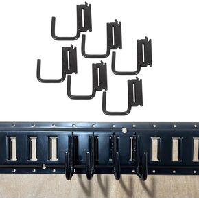 MOTO4U E-Track Steel J-Hooks، E Track X Track Steel متين وشديد التحمل E Track J هوك للمقطورة المغلقة، شاحنة البضائع، مقطورة نصف شاحنات، ورشة عمل ومرآب (6 عبوات) أسود in Kuwait