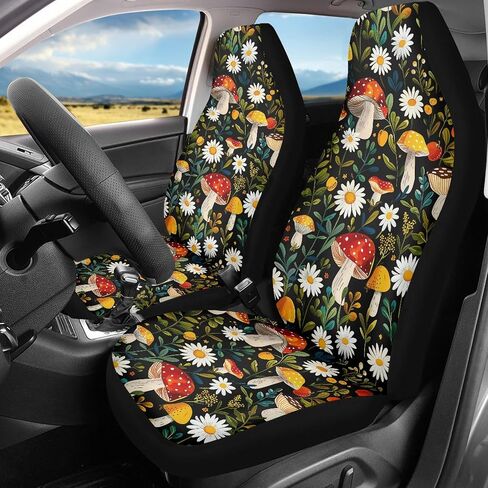 Hunting Deer Flag Print Car Seat Covers Front Seats for Men,Camo Bucket Seats Protector,Decorative Auto Interior Accessories in Kuwait