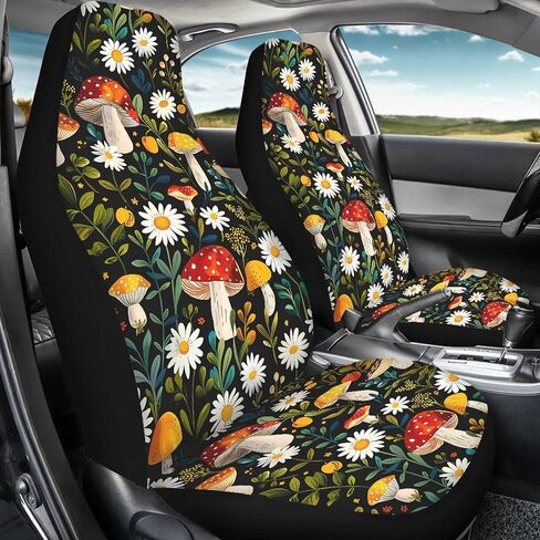 Hunting Deer Flag Print Car Seat Covers Front Seats for Men,Camo Bucket Seats Protector,Decorative Auto Interior Accessories in Kuwait