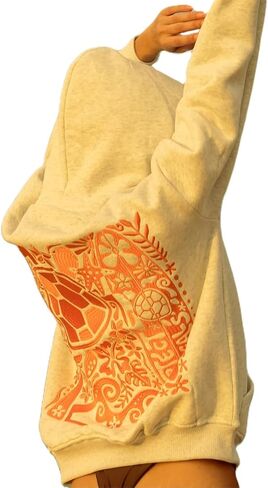 Sastianaen Cute Graphic Hoodies for Teen Girls Y2k Oversized Print Hoodie Vintage Preppy Pullover Sweatshirt in Saudi Arabia