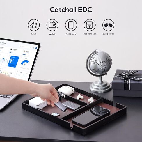 صندوق ساعة ProCase للرجال مزود بصينية خشبية مع وسادة جلدية قابلة للإزالة in Kuwait