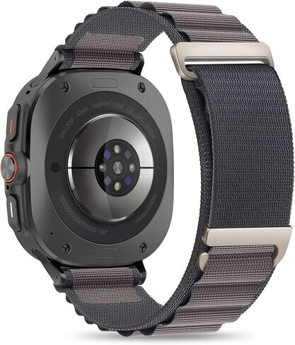 حزام حلقة جبال الألب من النايلون المتين متوافق مع ساعة Galaxy Watch Ultra 47 مم، سوار معصم رياضي سريع التركيب وحزام بديل على شكل حرف C وحلقة منفردة قابلة للتعديل متوافقة مع ساعة Galaxy Ultra للنساء والرجال in Kuwait
