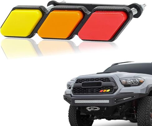 3-Color TRD Grille Decor Badge, Upgrade Emblem, Universal Compatible with Toyota 4Runner Tacoma Tundra & Other Mesh or Slotted Grille (Mountain Style, Red) in Saudi Arabia