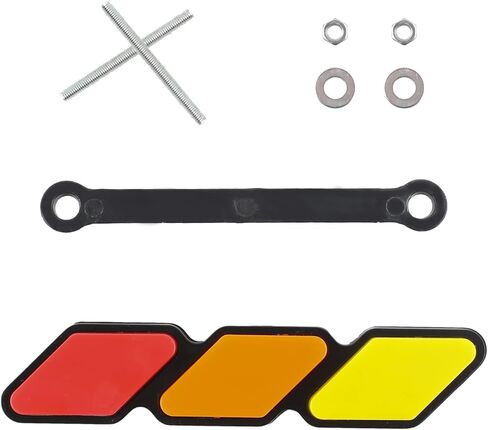 3-Color TRD Grille Decor Badge, Upgrade Emblem, Universal Compatible with Toyota 4Runner Tacoma Tundra & Other Mesh or Slotted Grille (Mountain Style, Red) in Saudi Arabia