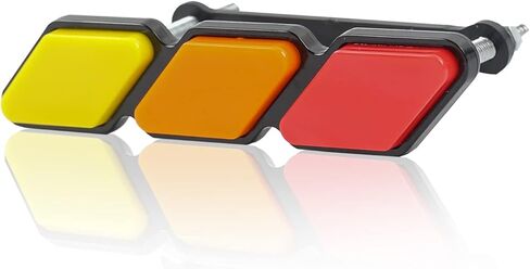 3-Color TRD Grille Decor Badge, Upgrade Emblem, Universal Compatible with Toyota 4Runner Tacoma Tundra & Other Mesh or Slotted Grille (Mountain Style, Red) in Saudi Arabia