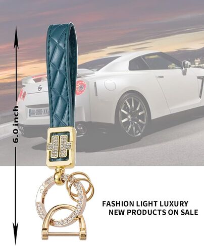 Compatible with Land Rover Key Fob Cover with Fashion Diamond Keychain for Evoque Velar Sport Discovery Freelander2 LR4 Land Rover Sport and Jaguar Smart Key in Kuwait