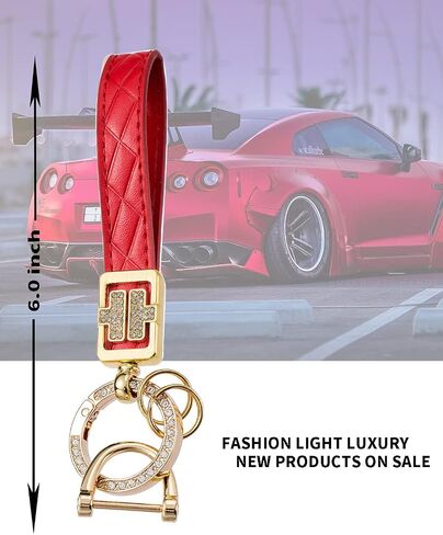 Compatible with Land Rover Key Fob Cover with Fashion Diamond Keychain for Evoque Velar Sport Discovery Freelander2 LR4 Land Rover Sport and Jaguar Smart Key in Kuwait