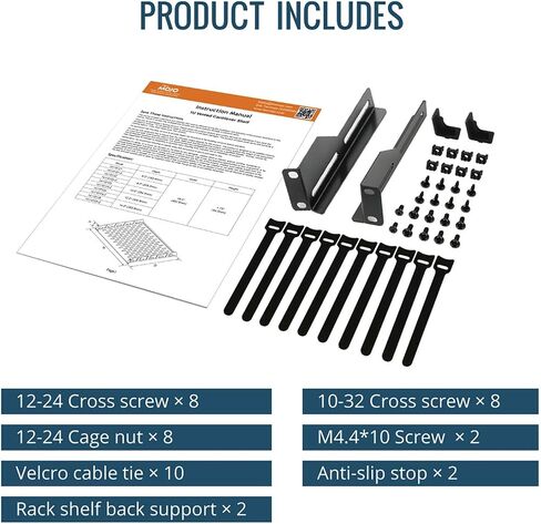 1U Rack Shelf,19 inch Rack Shelf 6 inch Depth,Rack Mount Shelf with Anti-Slip Stops,Server Rack Shelf and Network Shelf for 19 in Equipments, 55lbs Capacity of Vented 1U Shelf,Black,No Lip in Saudi Arabia