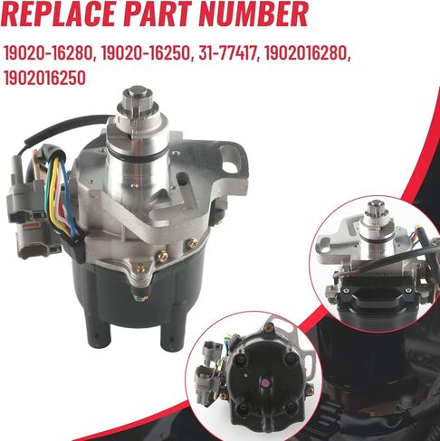 19020-16250 19020-16280 موزع الإشعال يناسب تويوتا كورولا 1993-1995 سيليكا 1994-1995/لجيو بريزم 1993-1995 1.8L 1.6L in Kuwait