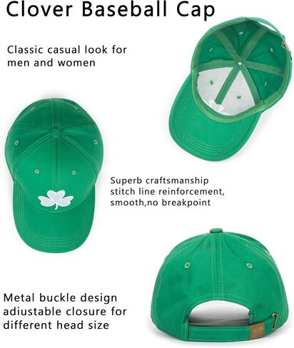St-Patrick's-Day 4-Leaf-Clover Baseball-Hat Shamrock Baseball-Cap in Saudi Arabia