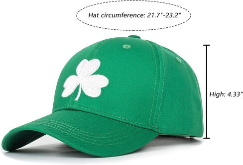 St-Patrick's-Day 4-Leaf-Clover Baseball-Hat Shamrock Baseball-Cap in Saudi Arabia